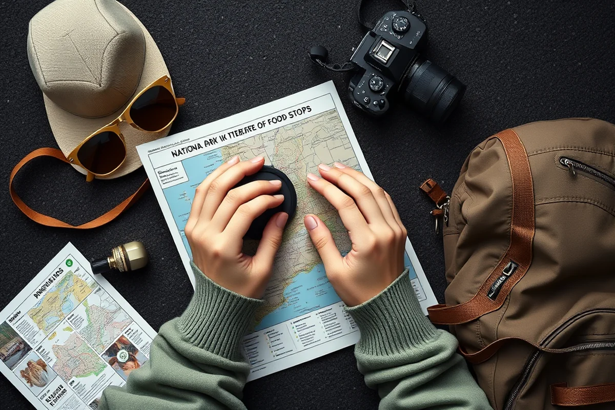 national park itineraries food stops printable — National Park Itineraries Food Stops Printable (the finished result)